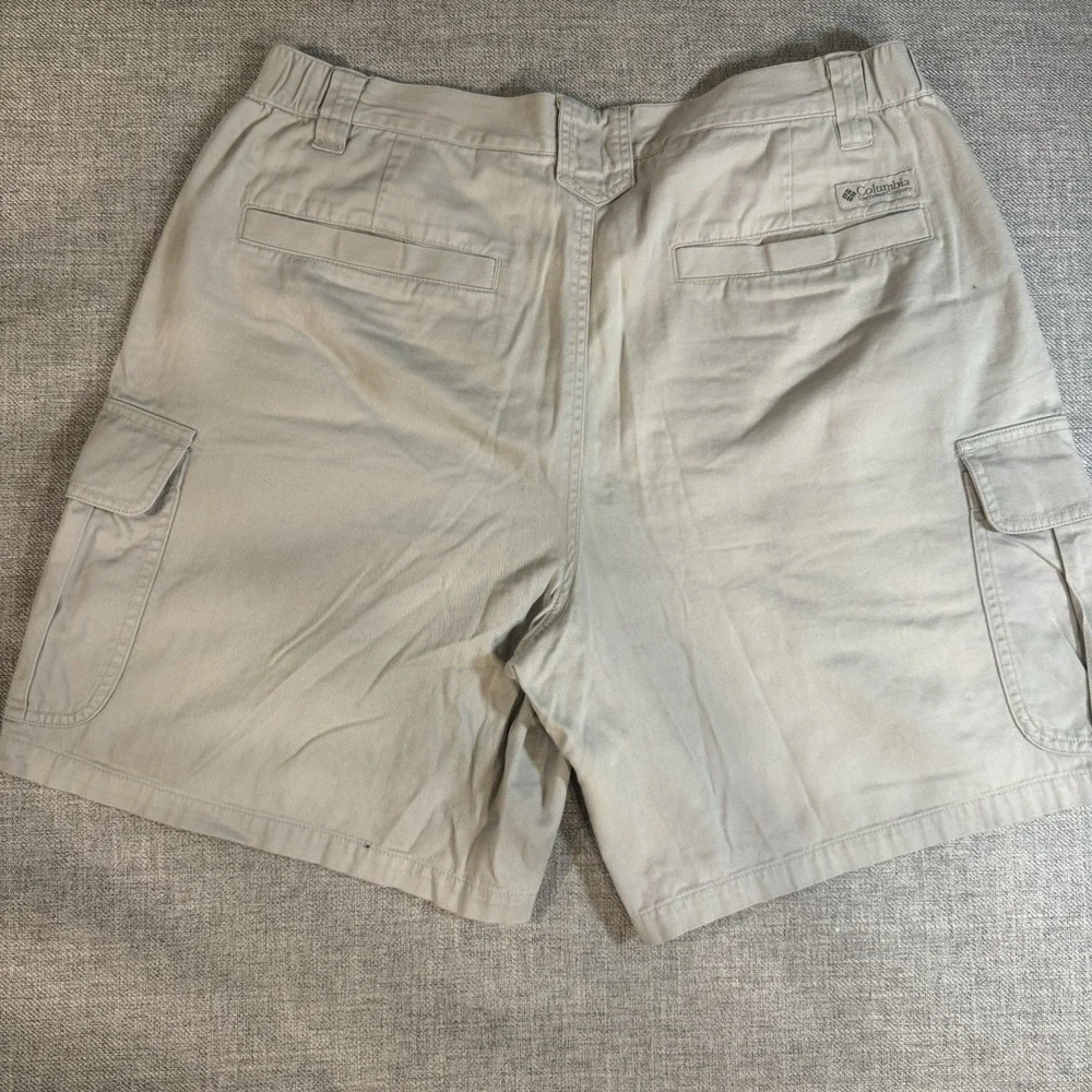 Columbia Cargo Shorts Mens 36 Tan Khaki Hiking‎ Outdoor Cotton Utility